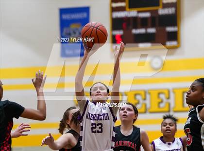 Thumbnail 2 in Indianapolis Cardinal Ritter vs. Indianapolis Washington (IHSAA 3A Sectional Semi-Final) photogallery.