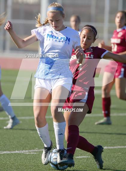 Thumbnail 2 in Mission Hills vs. Nolan Catholic (23rd Annual SoCal Soccer Classic) photogallery.