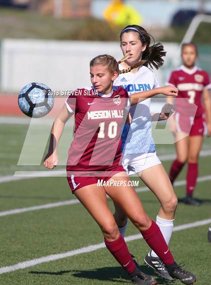 Thumbnail 2 in Mission Hills vs. Nolan Catholic (23rd Annual SoCal Soccer Classic) photogallery.