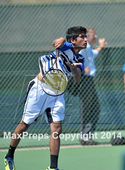 Thumbnail 3 in Dougherty Valley vs. Pleasant Valley (CIF NorCal Regional Team Tennis Championships) photogallery.