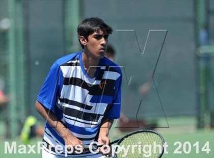 Thumbnail 2 in Dougherty Valley vs. Pleasant Valley (CIF NorCal Regional Team Tennis Championships) photogallery.