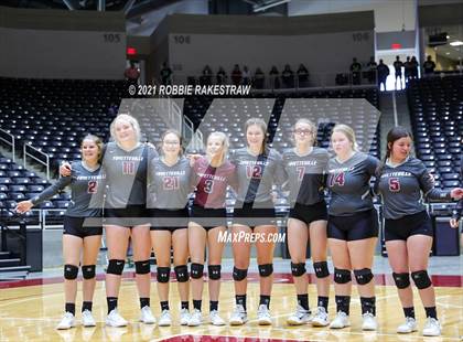 Thumbnail 3 in Fayetteville vs. Sulphur Bluff (UIL Volleyball 1A Semifinals) photogallery.