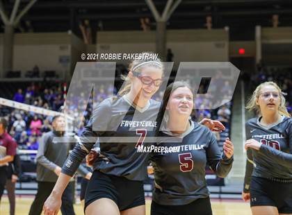 Thumbnail 1 in Fayetteville vs. Sulphur Bluff (UIL Volleyball 1A Semifinals) photogallery.