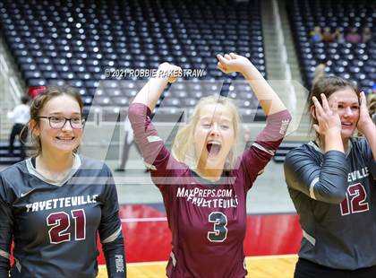Thumbnail 2 in Fayetteville vs. Sulphur Bluff (UIL Volleyball 1A Semifinals) photogallery.