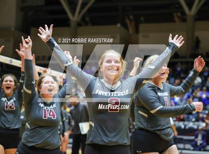 Thumbnail 1 in Fayetteville vs. Sulphur Bluff (UIL Volleyball 1A Semifinals) photogallery.