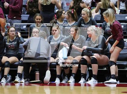 Thumbnail 1 in Fayetteville vs. Sulphur Bluff (UIL Volleyball 1A Semifinals) photogallery.