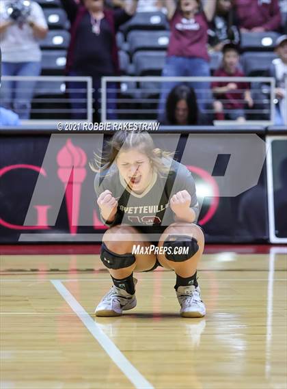 Thumbnail 1 in Fayetteville vs. Sulphur Bluff (UIL Volleyball 1A Semifinals) photogallery.
