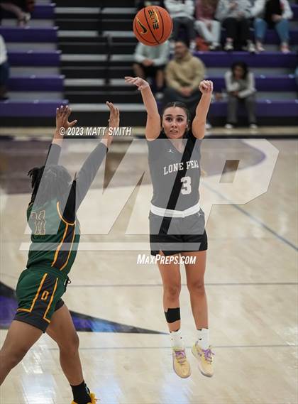 Thumbnail 3 in Lone Peak vs. DeSoto (Holiday Hoopfest) photogallery.