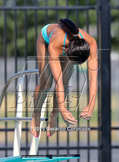 Thumbnail 1 in JV: CIF SJS Girls Diving Finals photogallery.