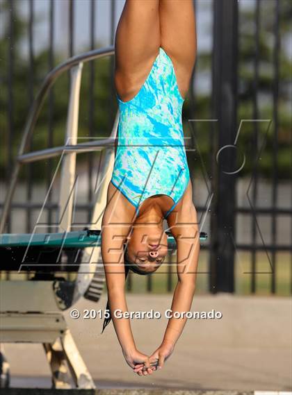 Thumbnail 1 in JV: CIF SJS Girls Diving Finals photogallery.