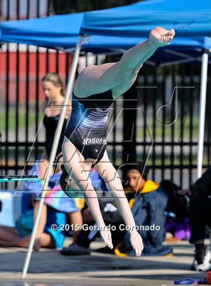 Thumbnail 1 in JV: CIF SJS Girls Diving Finals photogallery.