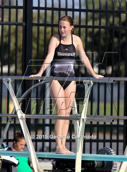 Thumbnail 3 in JV: CIF SJS Girls Diving Finals photogallery.