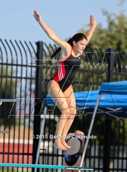 Thumbnail 2 in JV: CIF SJS Girls Diving Finals photogallery.