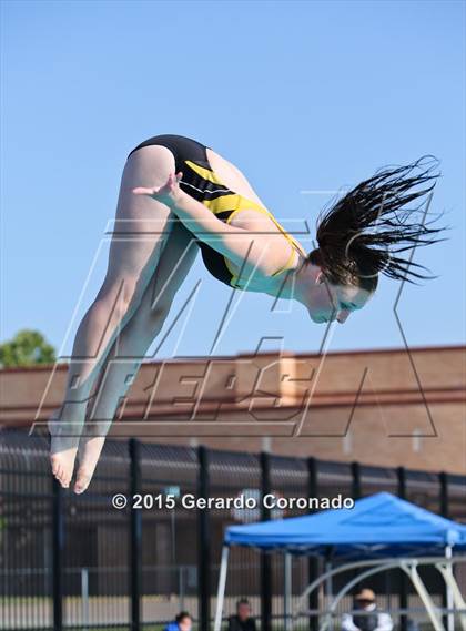 Thumbnail 2 in JV: CIF SJS Girls Diving Finals photogallery.