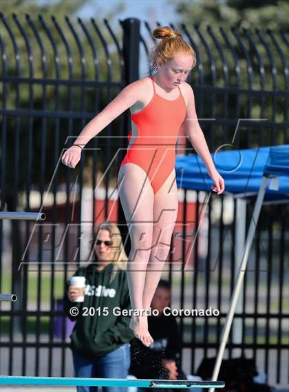 Thumbnail 3 in JV: CIF SJS Girls Diving Finals photogallery.