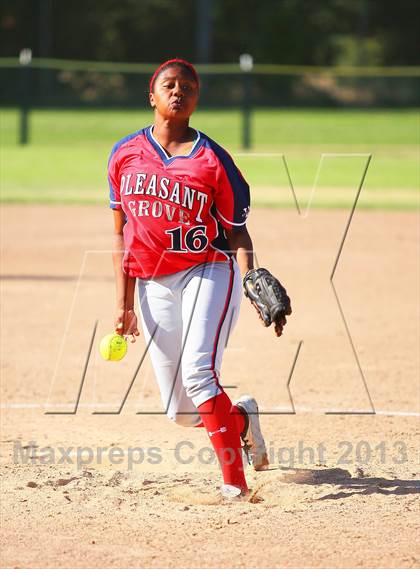 Thumbnail 2 in Pleasant Grove vs. Rocklin (CIF SS D1 Semifinal) photogallery.