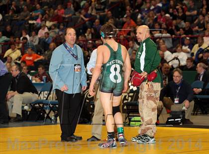 Thumbnail 3 in NYSPHSAA Championships (Division 1 Finals 99-138 lbs) photogallery.