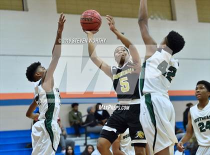 Thumbnail 2 in Knightdale vs Southeast Raleigh (Athens Drive JV Holiday Tournament) photogallery.