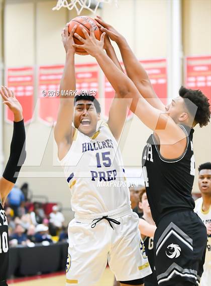 Thumbnail 2 in Guyer vs. Hillcrest Prep (Hoophall West Tournament)  photogallery.