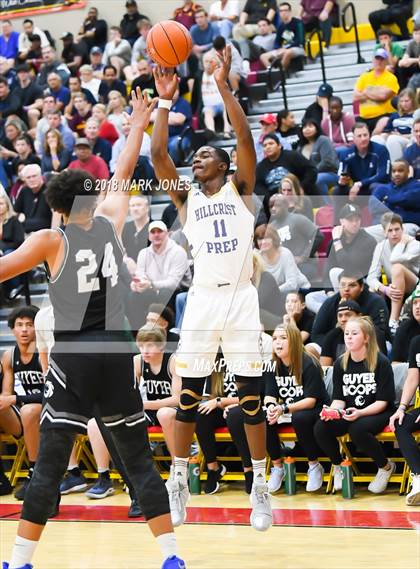 Thumbnail 2 in Guyer vs. Hillcrest Prep (Hoophall West Tournament)  photogallery.