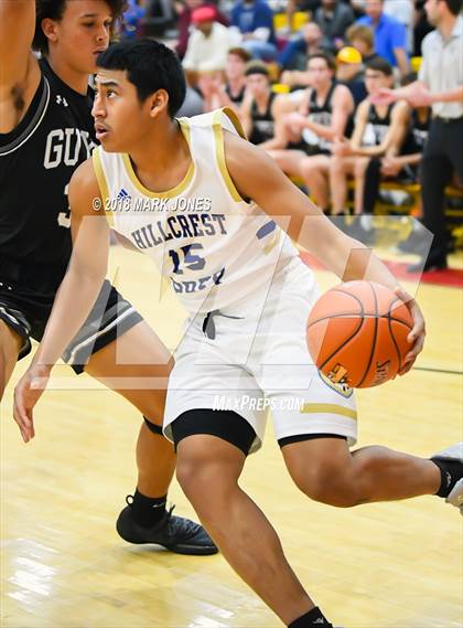 Thumbnail 2 in Guyer vs. Hillcrest Prep (Hoophall West Tournament)  photogallery.