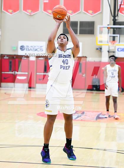 Thumbnail 2 in Guyer vs. Hillcrest Prep (Hoophall West Tournament)  photogallery.