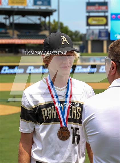 Thumbnail 3 in Fayetteville vs. Abbott (UIL 1A Baseball Semifinal Medal Ceremony) photogallery.