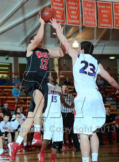 Thumbnail 3 in Manhattan vs. Blue Valley West (McPherson Invitational 1st Round) photogallery.
