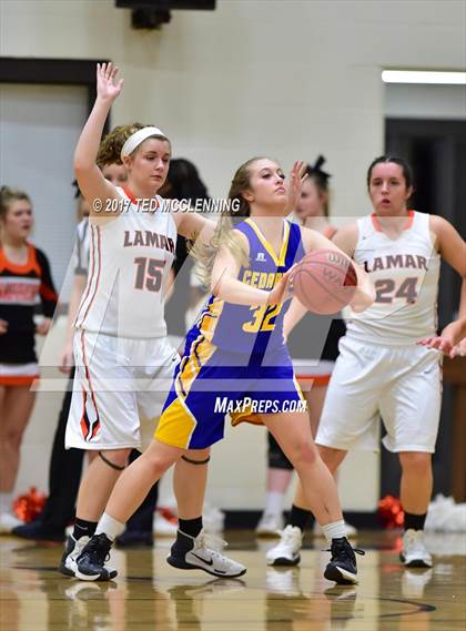 Thumbnail 1 in Lamar vs. Cedarville (AAA 3A Regional Playoff) photogallery.