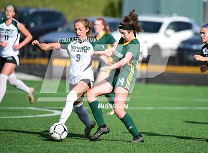 Thumbnail 1 in Northwest Catholic vs. Holy Cross (CIAC Class S Final) photogallery.