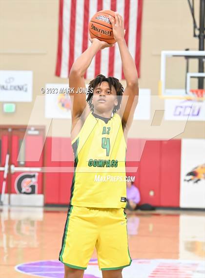 Thumbnail 3 in Veritas Academy vs. AZ Compass Prep (Hoophall West Invitational)  photogallery.