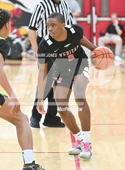 Thumbnail 3 in Veritas Academy vs. AZ Compass Prep (Hoophall West Invitational)  photogallery.