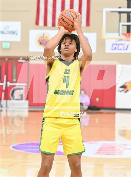 Thumbnail 2 in Veritas Academy vs. AZ Compass Prep (Hoophall West Invitational)  photogallery.