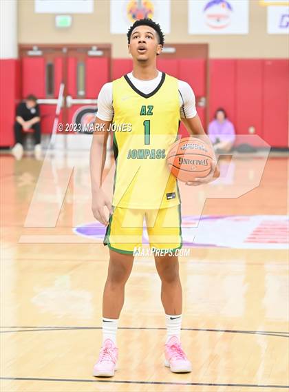 Thumbnail 1 in Veritas Academy vs. AZ Compass Prep (Hoophall West Invitational)  photogallery.