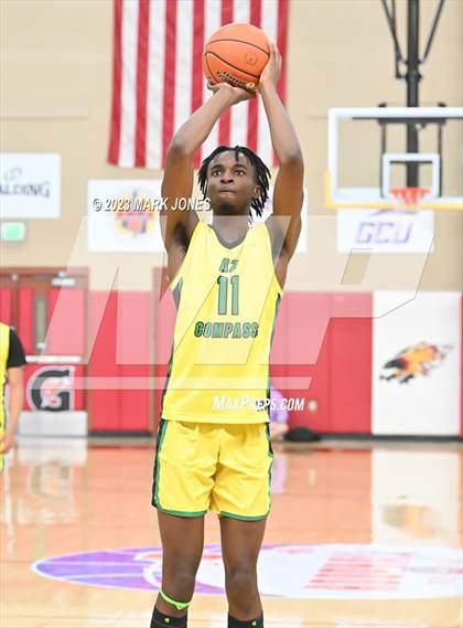 Thumbnail 2 in Veritas Academy vs. AZ Compass Prep (Hoophall West Invitational)  photogallery.