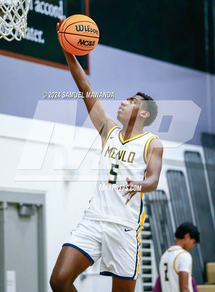 Thumbnail 1 in El Camino Real vs Menlo School (St. Francis Holiday Hoopfest Tournament) photogallery.