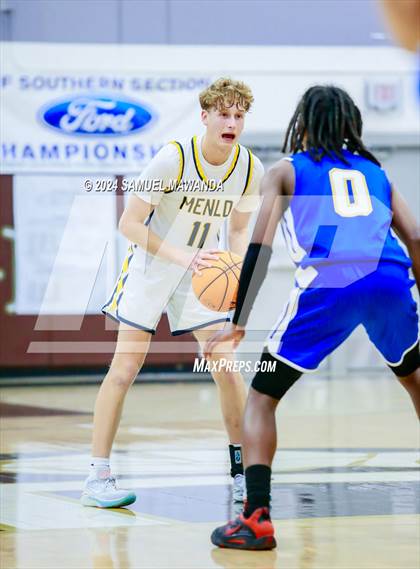 Thumbnail 3 in El Camino Real vs Menlo School (St. Francis Holiday Hoopfest Tournament) photogallery.