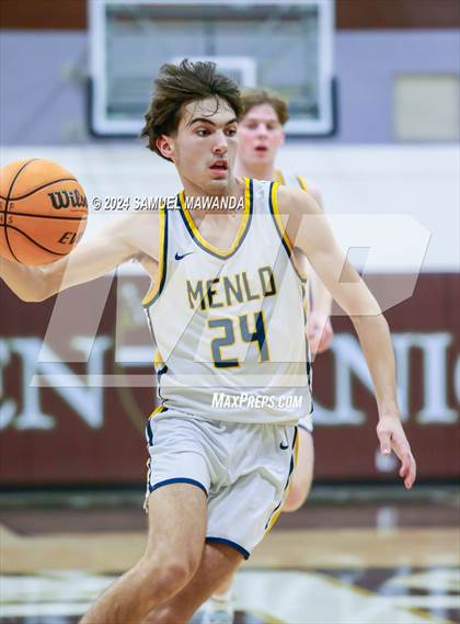 Thumbnail 1 in El Camino Real vs Menlo School (St. Francis Holiday Hoopfest Tournament) photogallery.