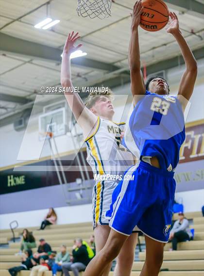 Thumbnail 1 in El Camino Real vs Menlo School (St. Francis Holiday Hoopfest Tournament) photogallery.