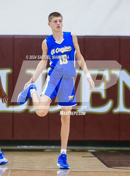 Thumbnail 2 in El Camino Real vs Menlo School (St. Francis Holiday Hoopfest Tournament) photogallery.