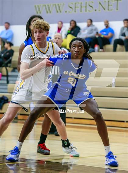 Thumbnail 3 in El Camino Real vs Menlo School (St. Francis Holiday Hoopfest Tournament) photogallery.