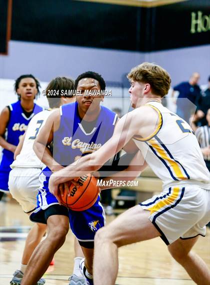 Thumbnail 2 in El Camino Real vs Menlo School (St. Francis Holiday Hoopfest Tournament) photogallery.