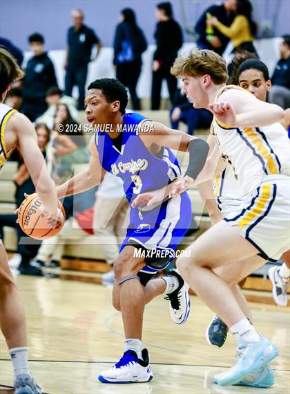 Thumbnail 1 in El Camino Real vs Menlo School (St. Francis Holiday Hoopfest Tournament) photogallery.