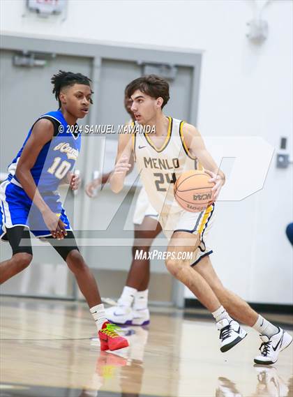 Thumbnail 3 in El Camino Real vs Menlo School (St. Francis Holiday Hoopfest Tournament) photogallery.