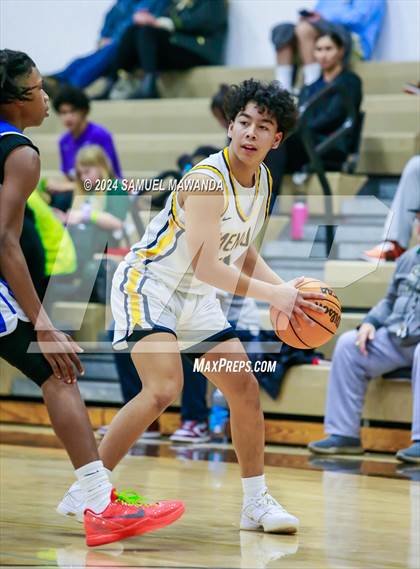 Thumbnail 1 in El Camino Real vs Menlo School (St. Francis Holiday Hoopfest Tournament) photogallery.