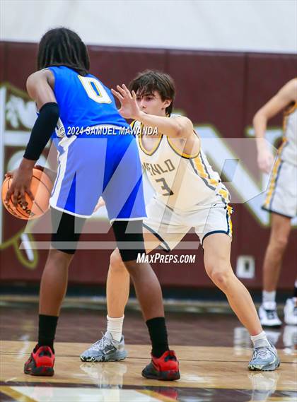 Thumbnail 1 in El Camino Real vs Menlo School (St. Francis Holiday Hoopfest Tournament) photogallery.