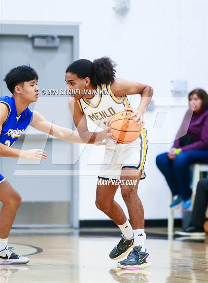 Thumbnail 1 in El Camino Real vs Menlo School (St. Francis Holiday Hoopfest Tournament) photogallery.