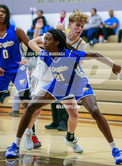 Thumbnail 1 in El Camino Real vs Menlo School (St. Francis Holiday Hoopfest Tournament) photogallery.