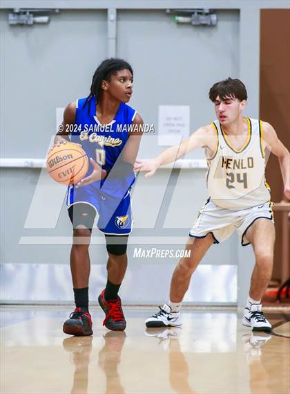 Thumbnail 1 in El Camino Real vs Menlo School (St. Francis Holiday Hoopfest Tournament) photogallery.