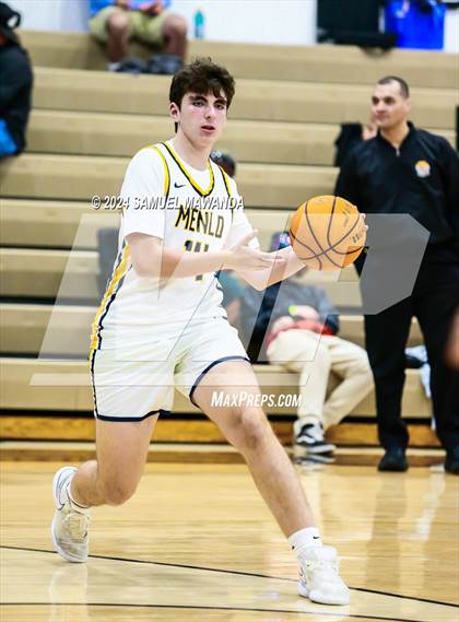 Thumbnail 1 in El Camino Real vs Menlo School (St. Francis Holiday Hoopfest Tournament) photogallery.